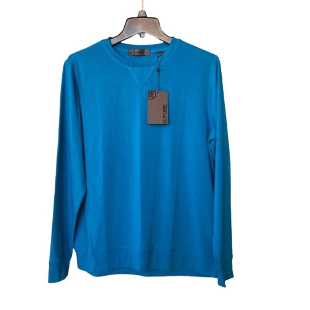 G/Fore Luxe Crewneck Mid Layer Golf Pullover Men's Small S Catalina NWT